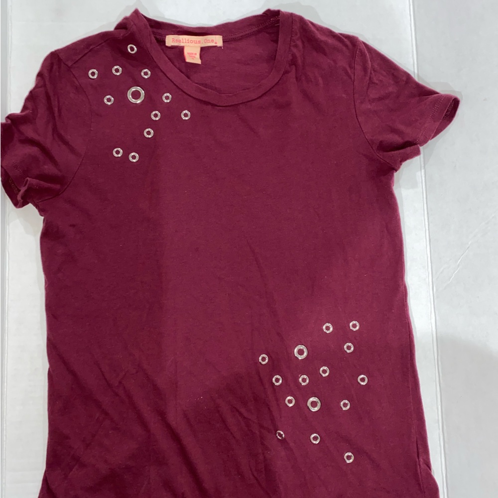 Rebellious one juniors  maroon shirt size s